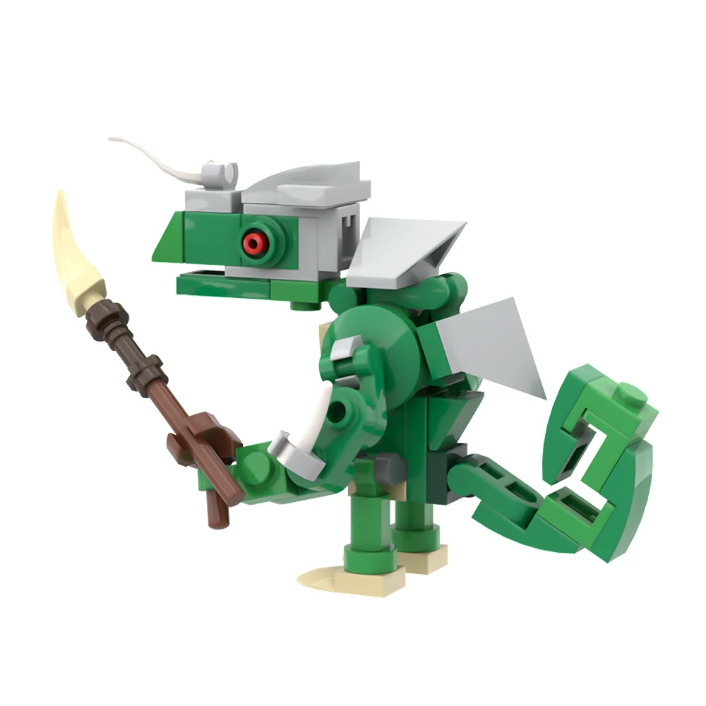 MOC-Model Building Blocks for Kids, Bricks Toy, Respirações, Lizalfos, Monstros, The deserto Personagens, Dinosaury, Presente