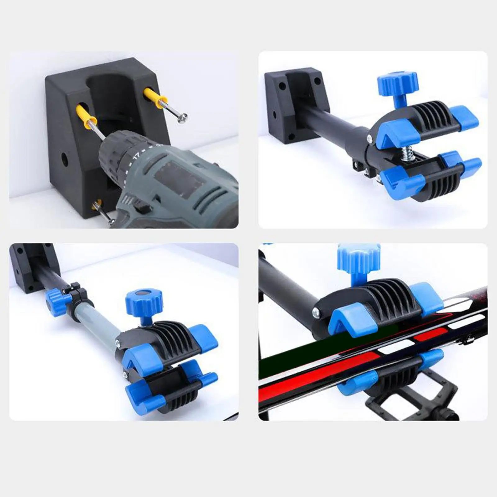 Adjustable Stand Maintenance Clamp Holder Garage Mechanic Folding Clamp Bike Workstand Hanger