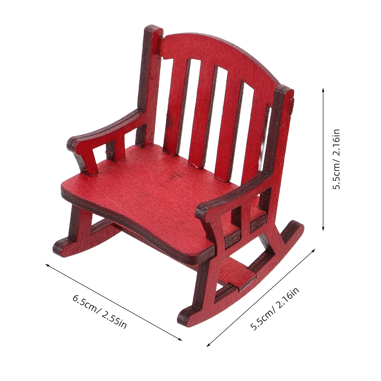 เก้าอี้โยกขนาดเล็ก 2 ชิ้น: เฟอร์นิเจอร์บ้านตุ๊กตาไม้สำหรับตกแต่งบนโต๊ะ เก้าอี้ขนาดเล็ก อุปกรณ์เสริมบ้านจิ๋ว บ้านของเล่นสำหรับเด็ก