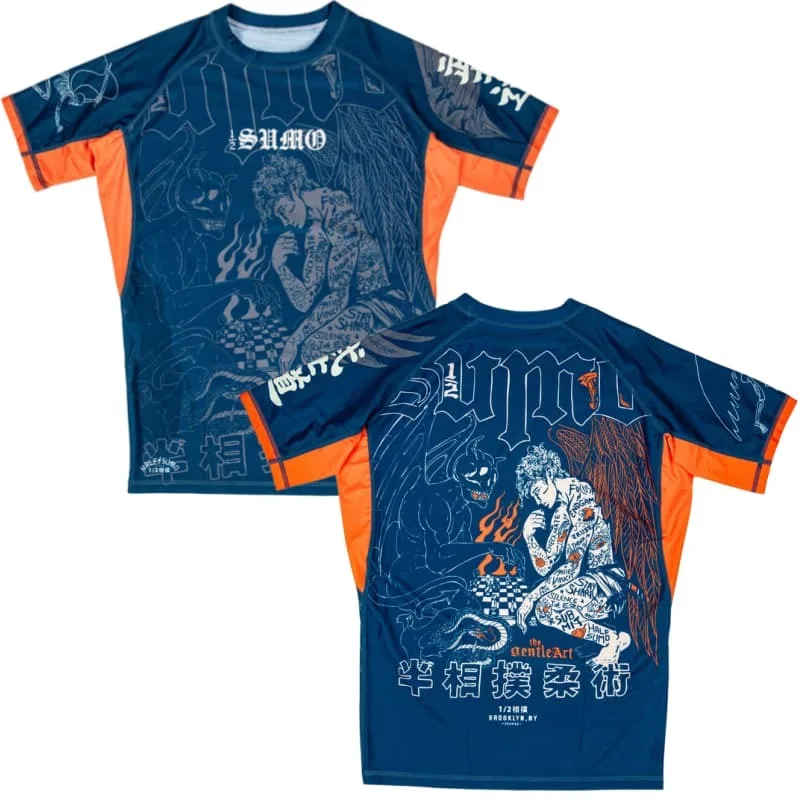2026 New Angel and Devil Chessboard Theme Compression Shirt, Unisex T-shirt, Sweat-wicking and Breathable Combat Training Suit
