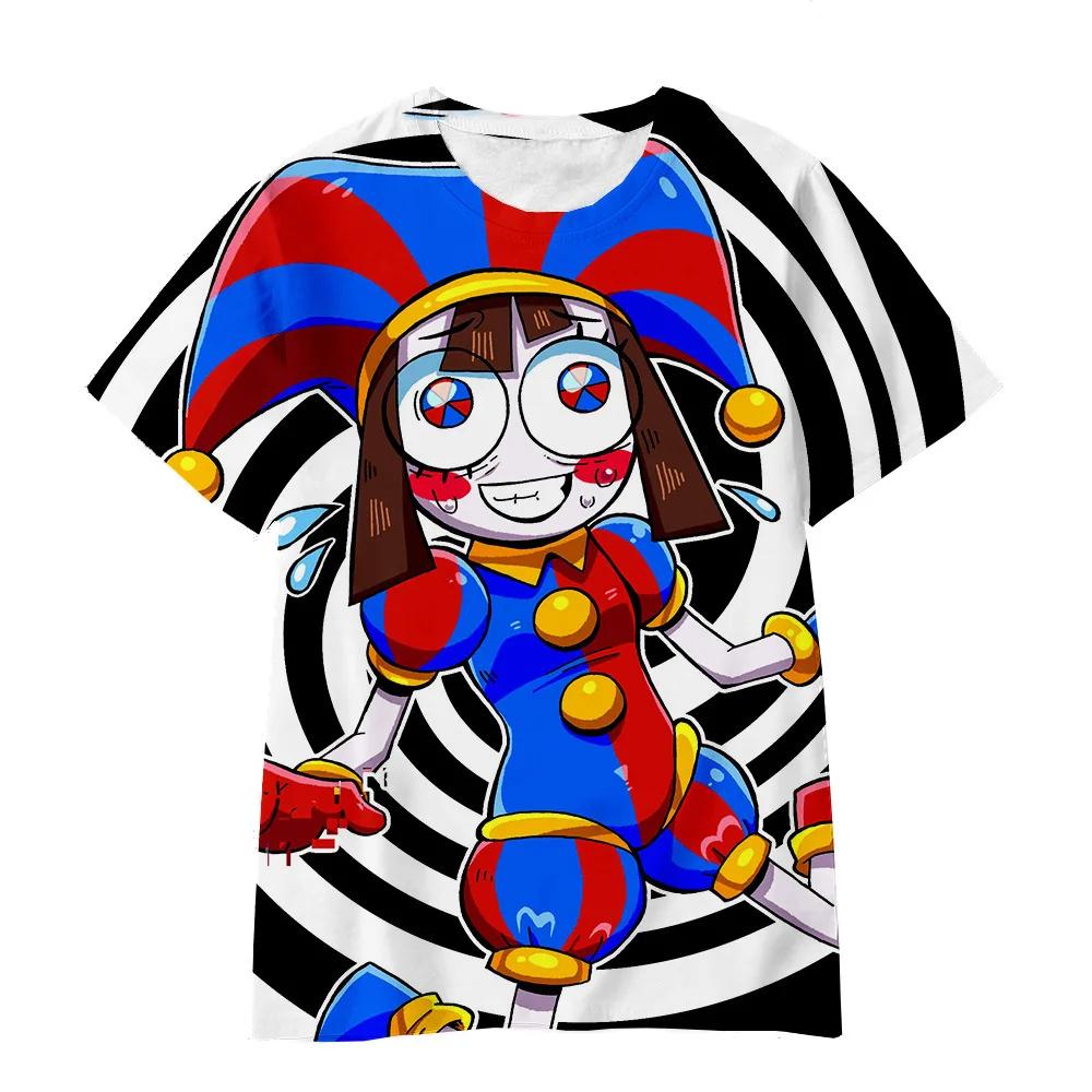 2026 The Amazing Digital Circus T-shirts Anime Amazing Digital Circus Cosplay Boy Tshirt for Men Short Sweatshirt FamilyMatching