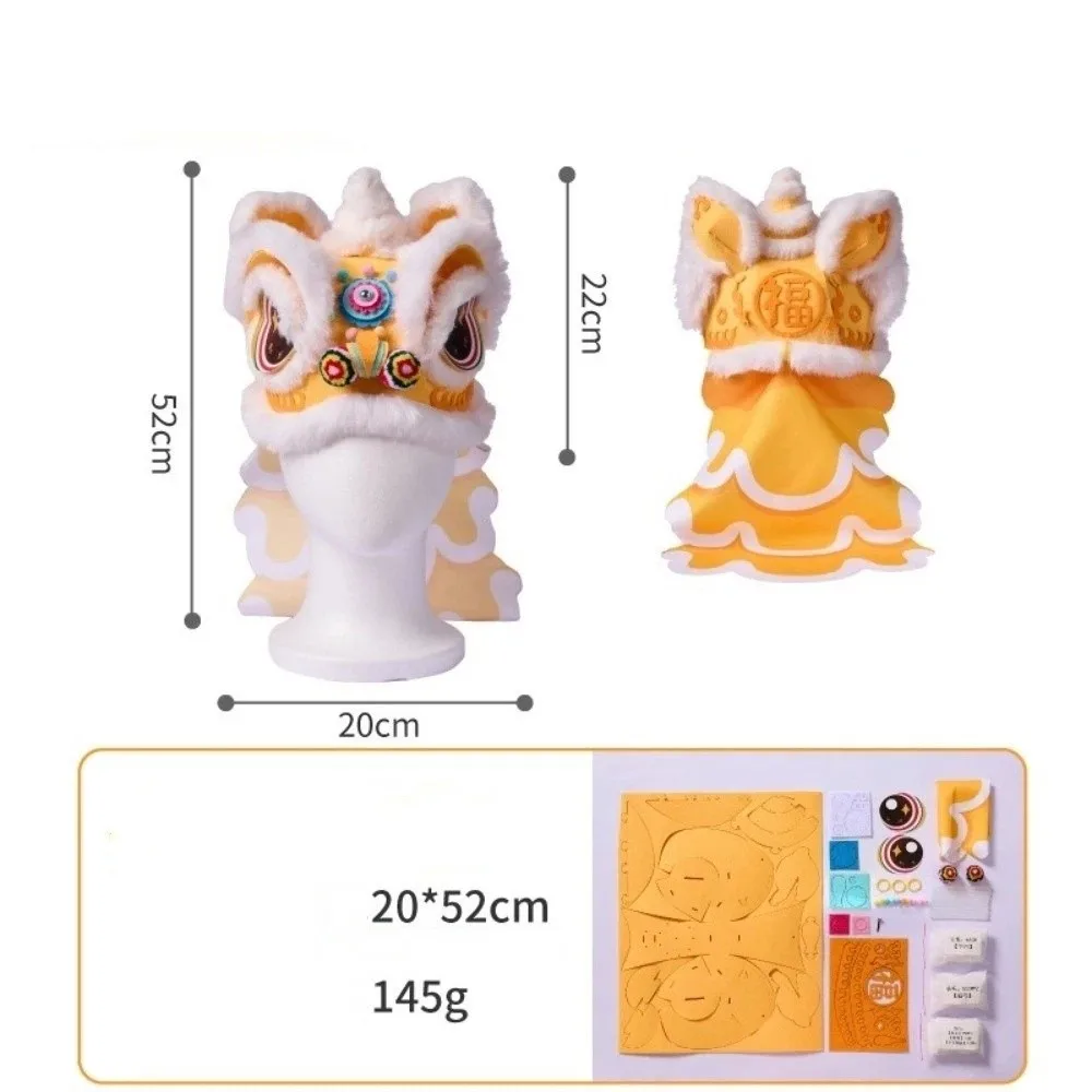 Gift Non Woven Lion Dance Hat DIY Material Package Headwear Props Festival Hat New Year