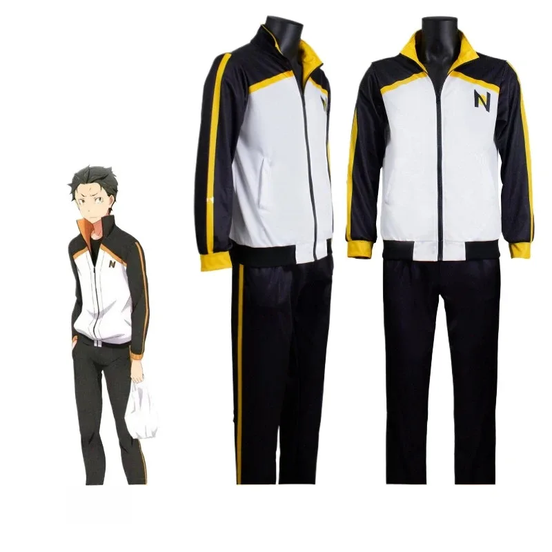 Bear's Home Anime Re: Zero Kara Hajimeru Isekai Seikatsu Natsuki Subaru Costume Cosplay Hoodie Set Halloween Party S New 2025