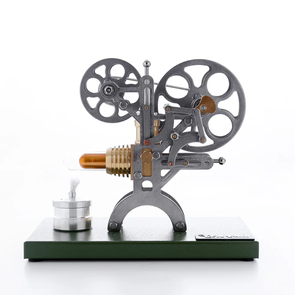 Combustible Engine Model Stirling Engine Model Piston Projector Model Retro Metal Material Gift QX-FYJ-01