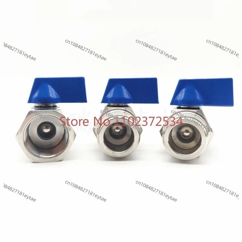 304 stainless steel mini ball valve dual internal and external thread straight through valve mini instrument valve