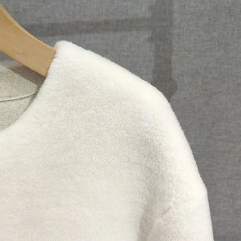 2025 herbst Winter Neue Ankunft Elegante Stil Reiner Wolle Mantel Dame Mädchen Mode Trend Schafe Lammfell Kurze Jacke JT 513