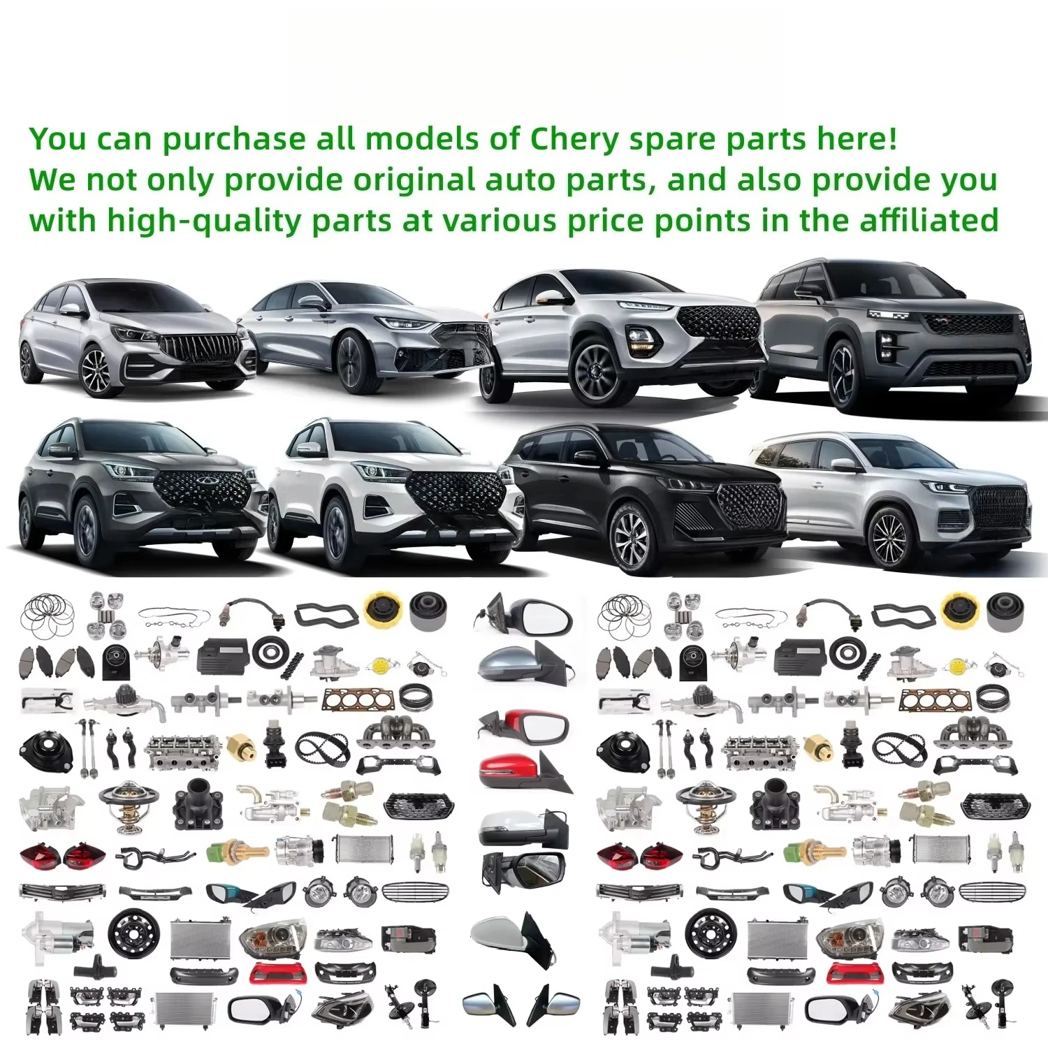 Front Bumper Assembly Body Kit Front Face Assembly with Headlamp Middle Mesh Condenser for Jetour Traveler T2 2023 2024 5