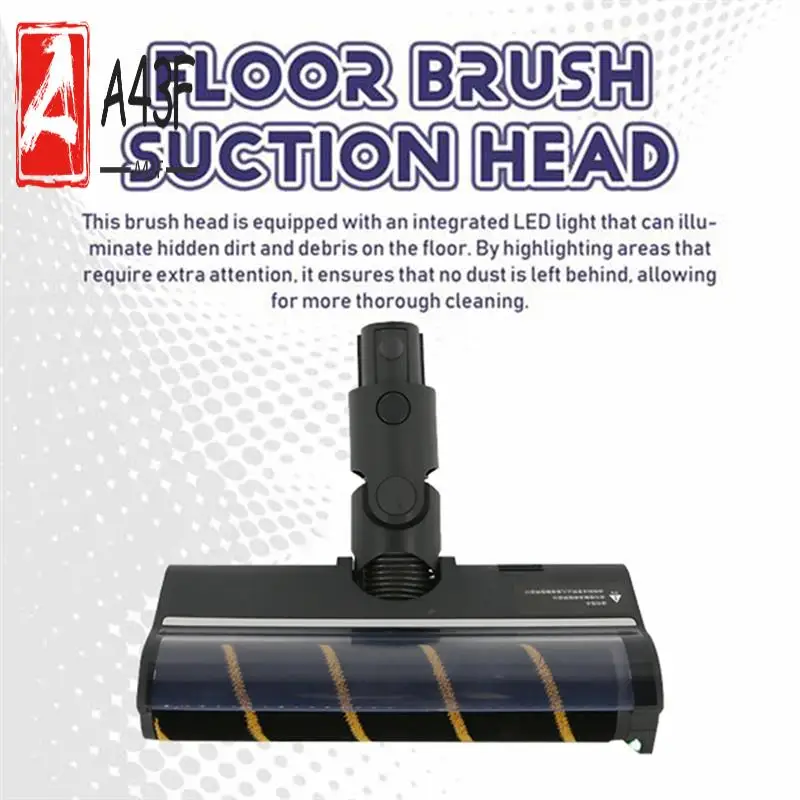 

A43F-For Dreame R20 V12 Pro V16S T20 T30 Handheld Wireless Vacuum Cleaner Hard Floor Brush Heads With Green Light