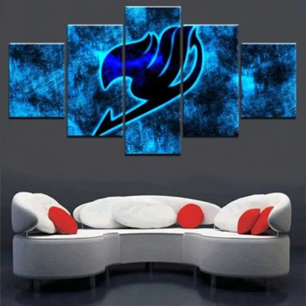 100cm gerahmte Leinwand Poster Haupt dekoration Wohnzimmer 5 Stück Bluebird Logo Poster Wand kunst Dekoration Malerei