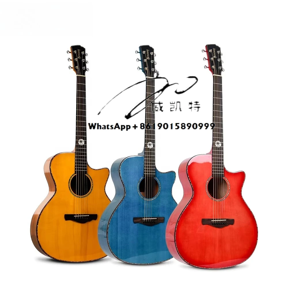 

G35 40 Inch Spruce Acoustic Guitar Handmade Solid Top 6 Strings Guitar Music Instrument for Beginner or Performance