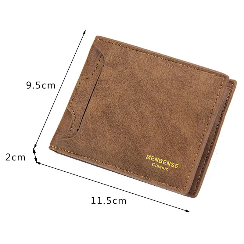 New Short Men Wallets High Quality Card Holder Casual  Male Purses Small Card Bag Photo Holder Men's Removable Card Slot image 2