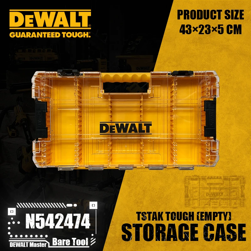 DEWALT N542474 DT70839 Large Tough Case Empty Screwdriver Bit Parts Storage Box Power Tool Accessories