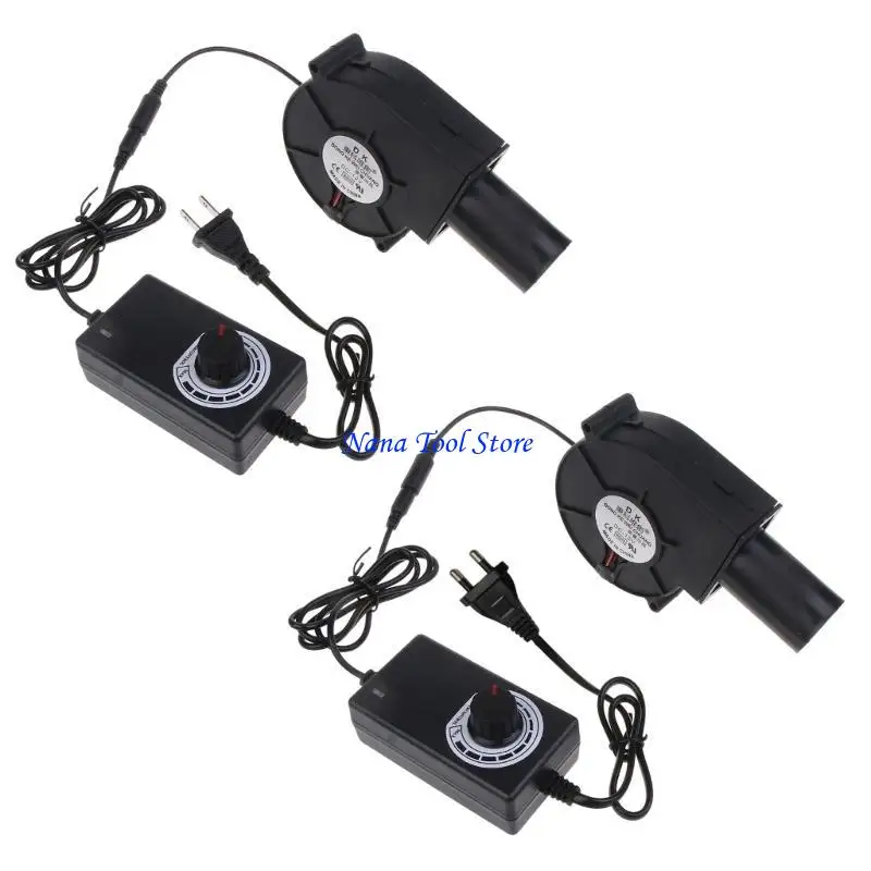 

31GJ Blower Fan 9733 Small Stove Tool 12V 5500RPM Adjustable Speed for Cooking