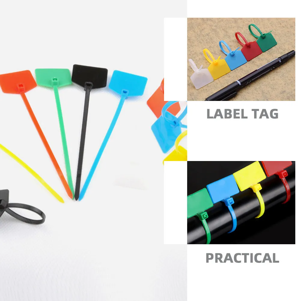 120Pcs Nylon Cable Ties Heavy Duty Small Zip Ties with Labels Wire Tags for Organizing Power Cords Internet Cable Identification