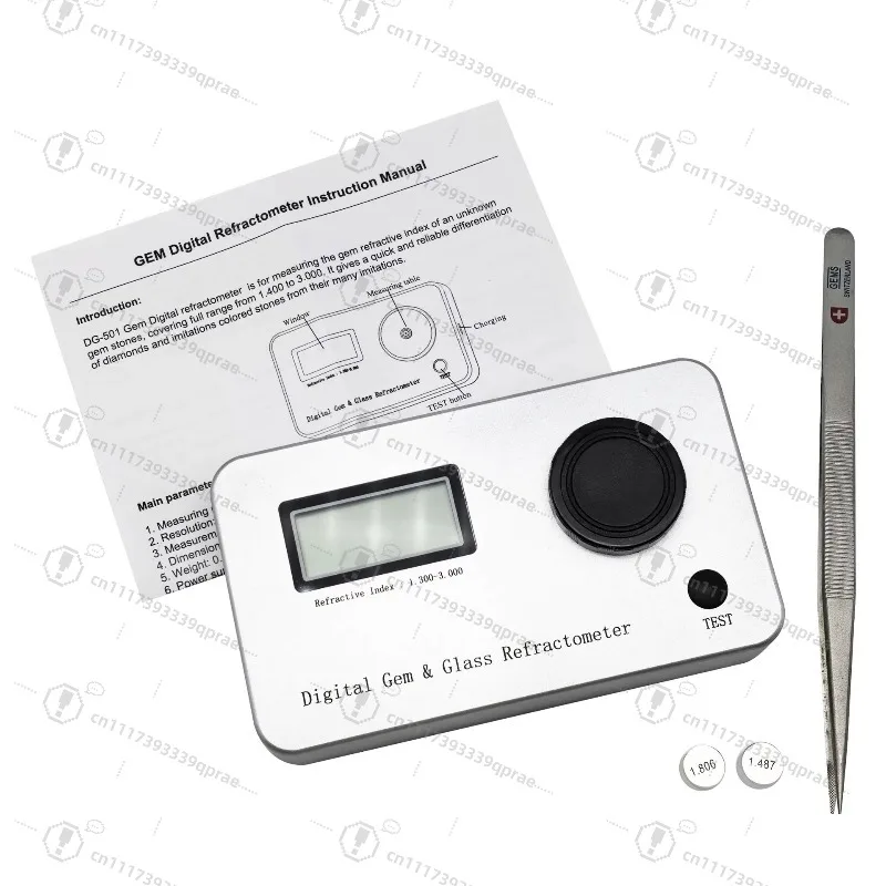 Digital Gem Glass Refractometer Type-c Rechargeable Jewelry Gemstone Identification Tool For Refractive Index Measurement