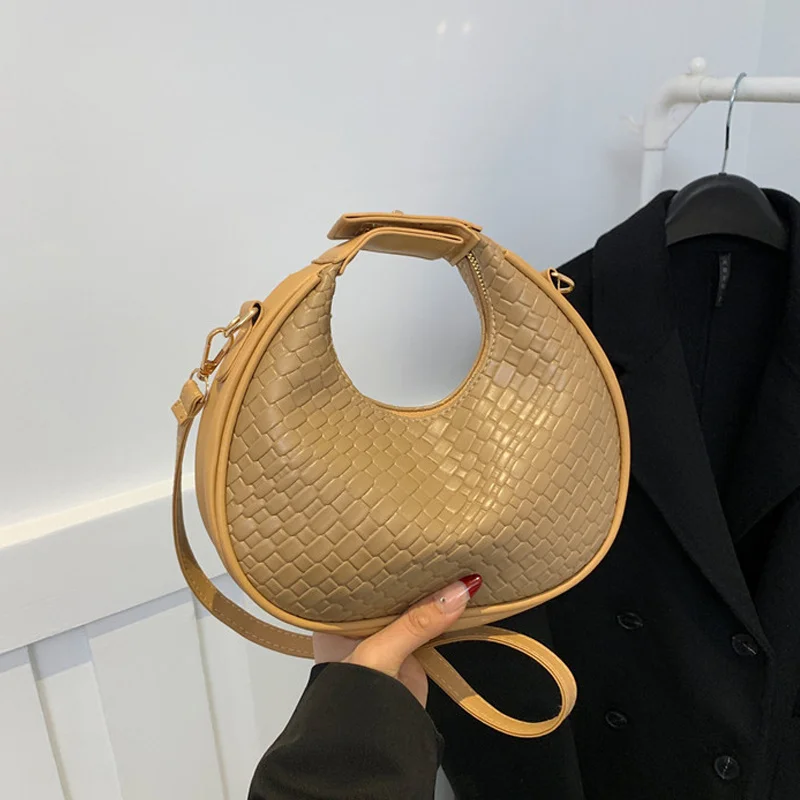 Mode Schwarz Halbmond Tasche Luxus Pu Leder Damen Geldbörsen und Handtaschen Umhängetaschen Frauen Schulter Taschen – Detail 27