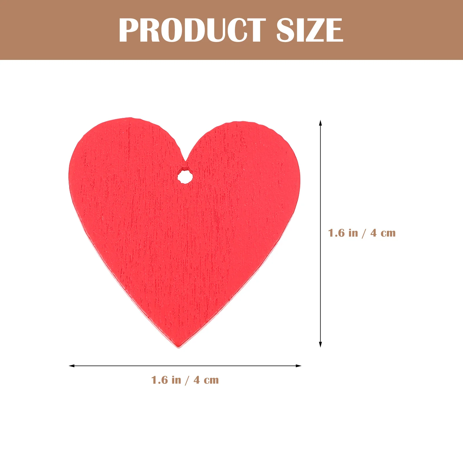 

50Pcs Wooden Heart Shape Pendants Natural Wood Hanging Decorations DIY Valentine Wedding Party Ornament Festival Decor