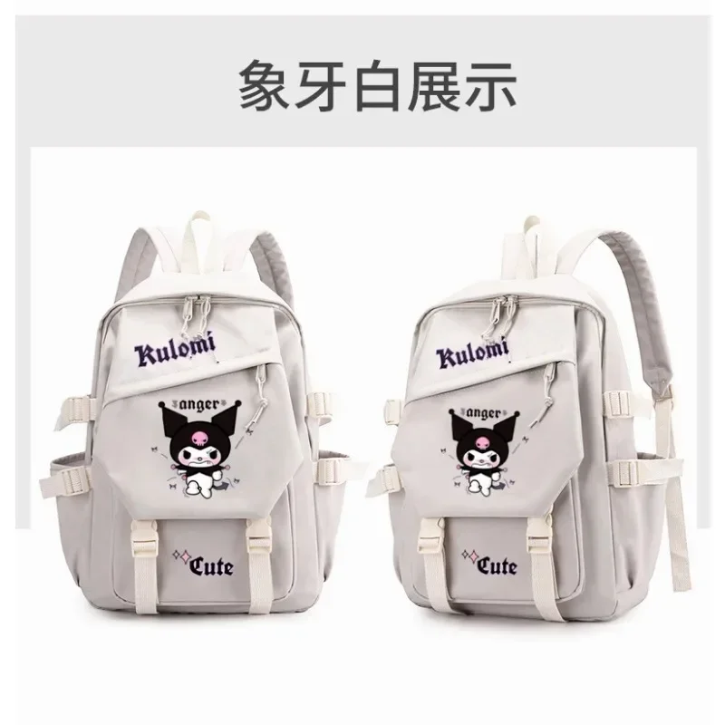 Sanrio Kuromi Cute Cartoon Fashion High Capacity Backpack Stylish Casual School Girl Student Backpack Kawaii Daily Backpack New