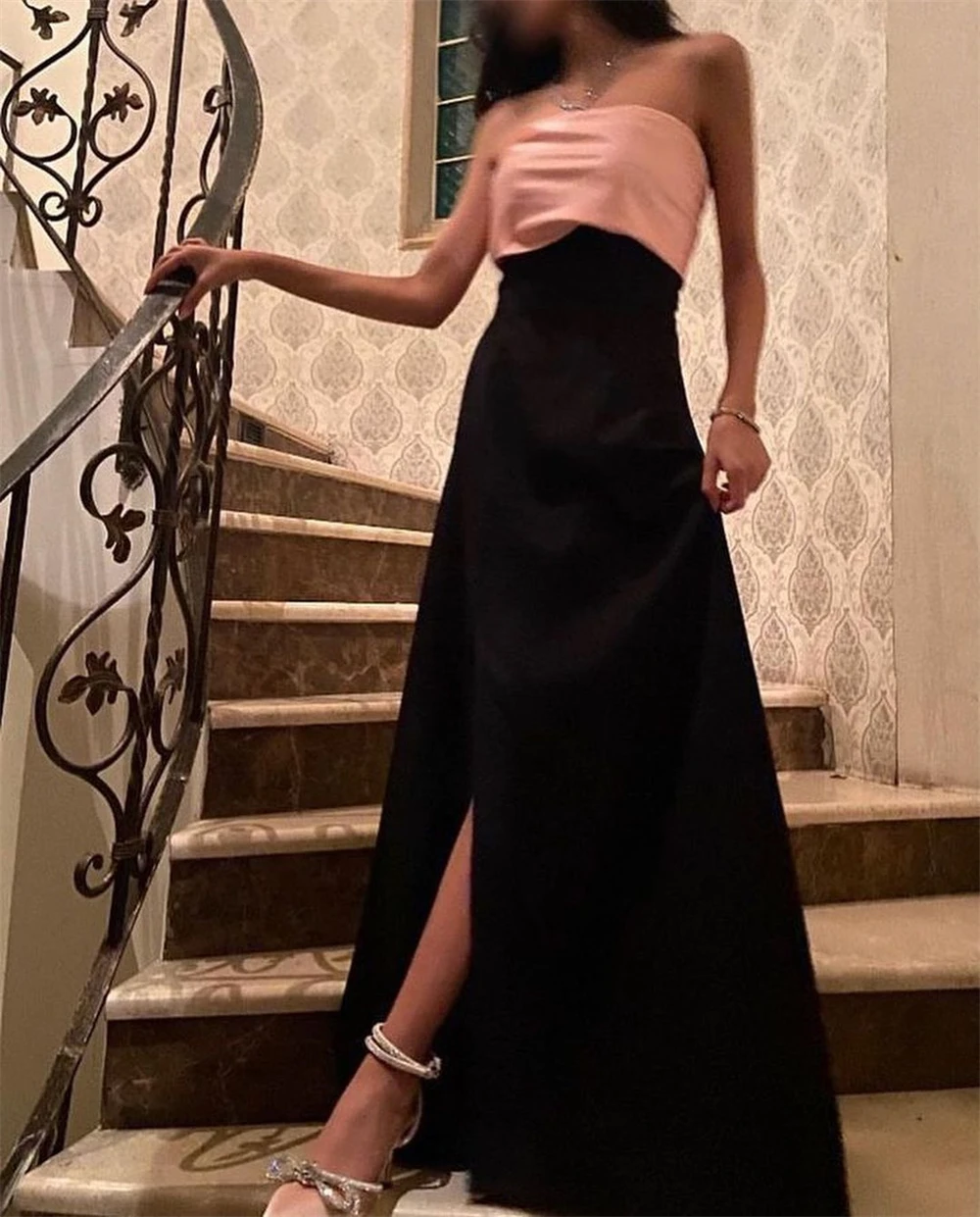 Prom Dresses Exquisite Strapless Sheath Cocktail  Fold Knot Satin Occasion Evening Gown  vestidos de ocasión formales	 جديد في ف