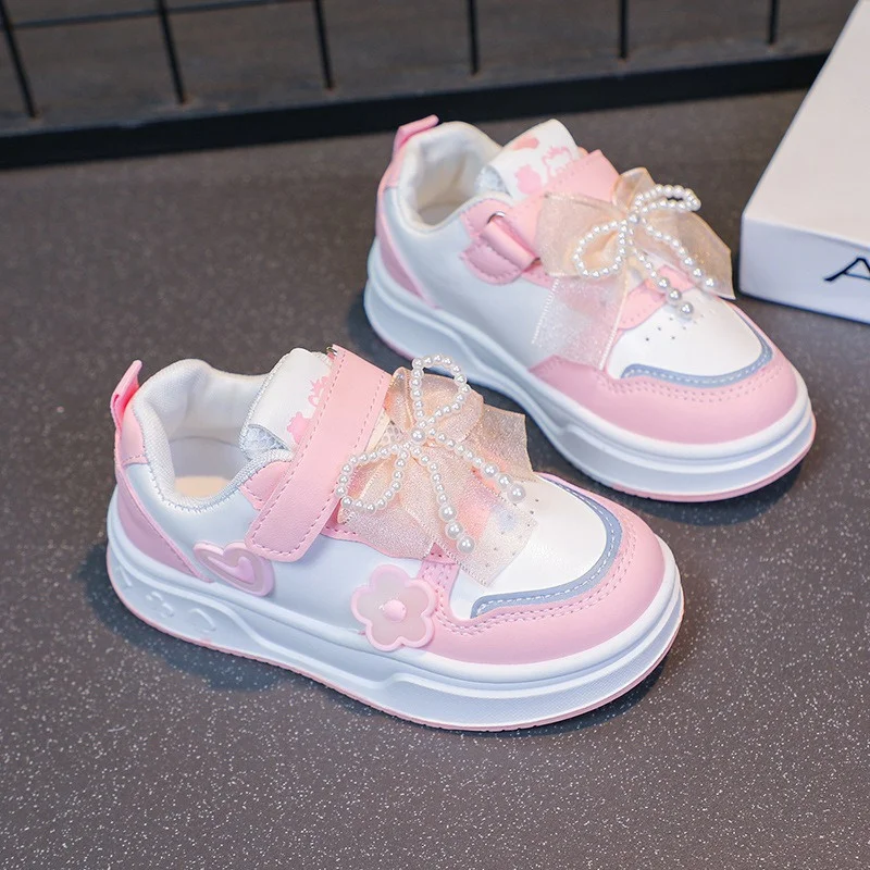 

Girls Athletic Shoes Lightweight Princess Casual Sneakers Non Slip Soft Sole Toddler Kids School Tennis Fashion Shoes for Girls