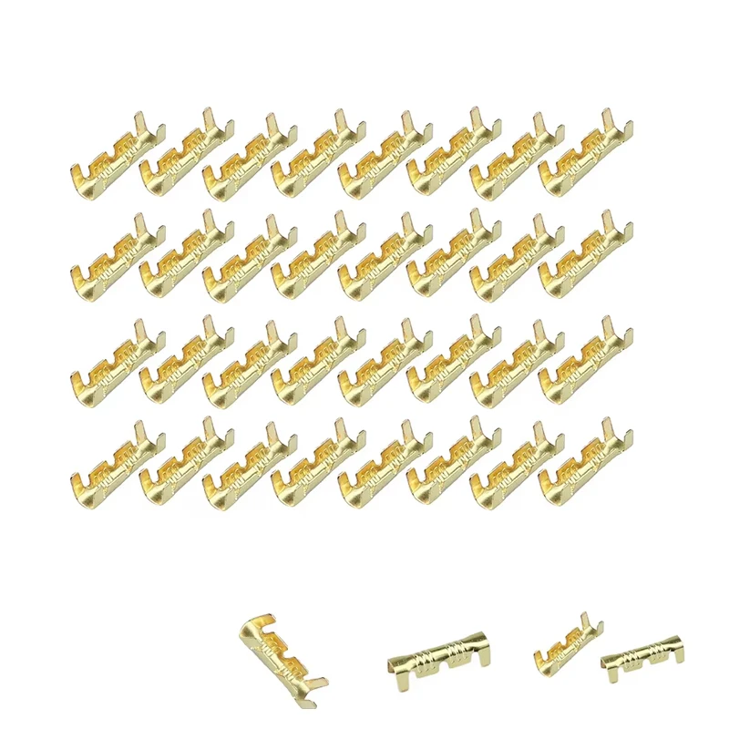 50Pcs Docking connector line pressing button quick connect terminal wiring steel image 2