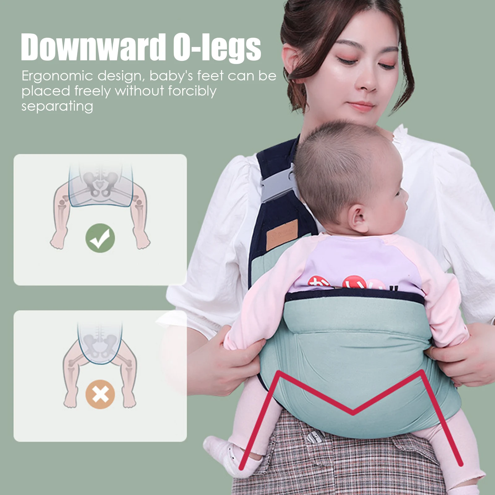 Baby Carrier Sling Wrap Multifunctional Four Seasons Universal Toddler Baby Front Holding Type Easy Carrying Artifact Ergonomic