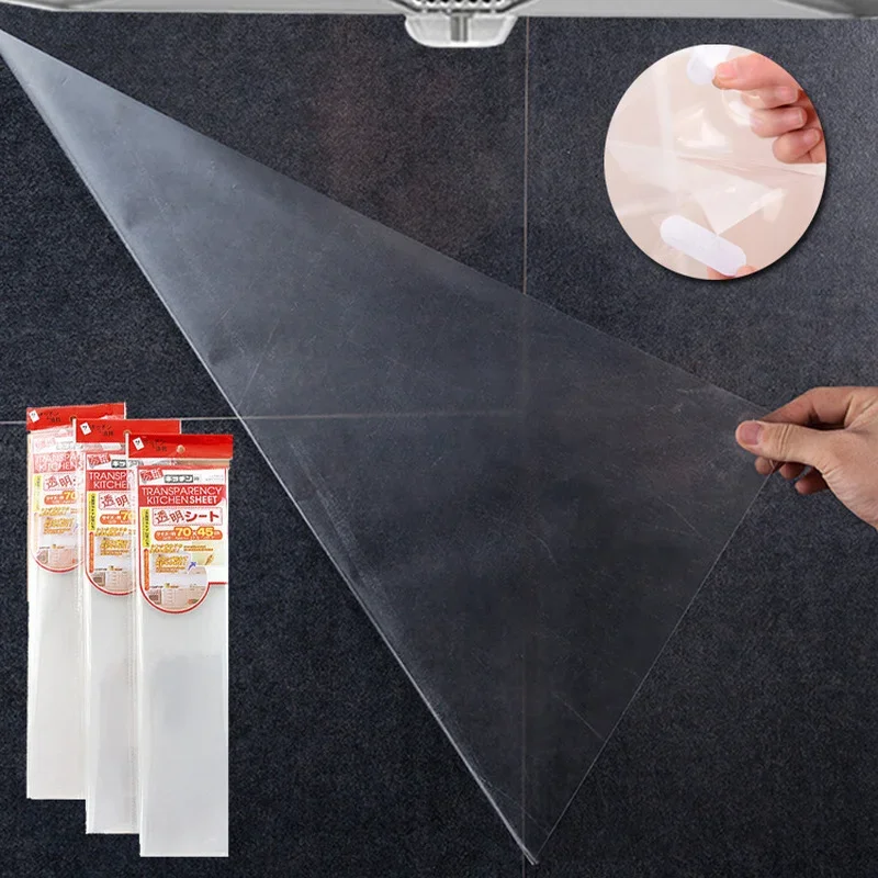 1Pc Kitchen Oil Proof Wall Sticker 90X60cm Heat-resistant Wallpaper Clear Self Adhesive Film Waterproof Paper Home Decoration view 2