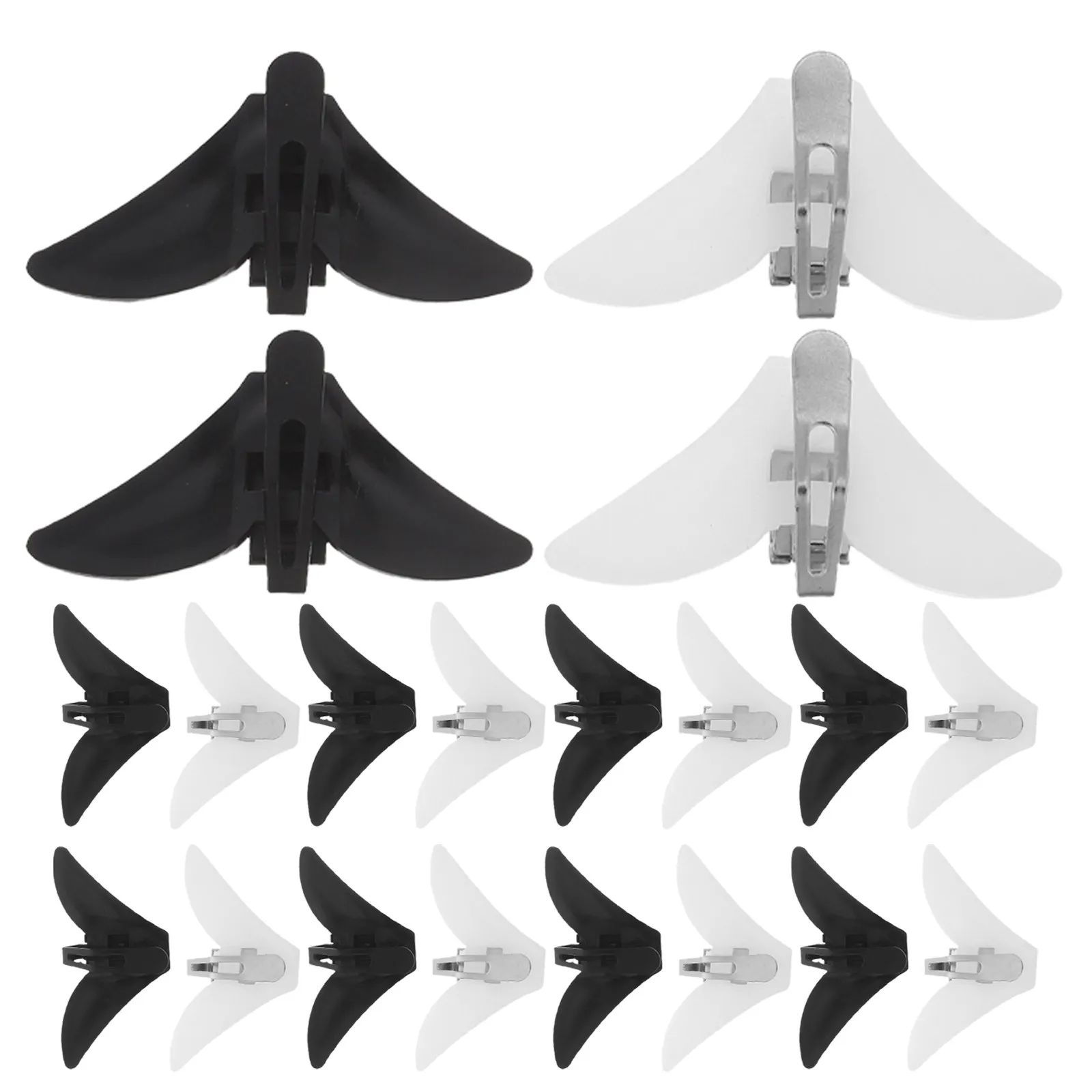 30Pcs Tie Clip Bow Tie Hardware Collar Clip Fastening Adjustable Plastic Slider Replacement Clips for Business Wedding Formal
