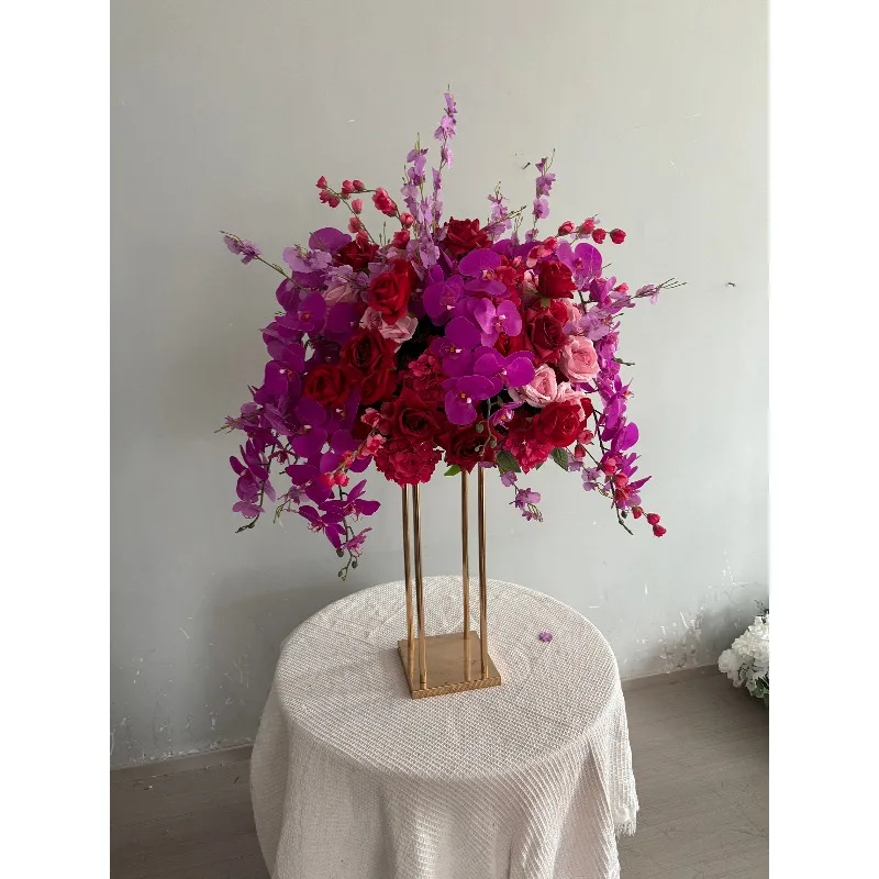 Luxury fuchsia/dark pink bouquet wedding centerpiece