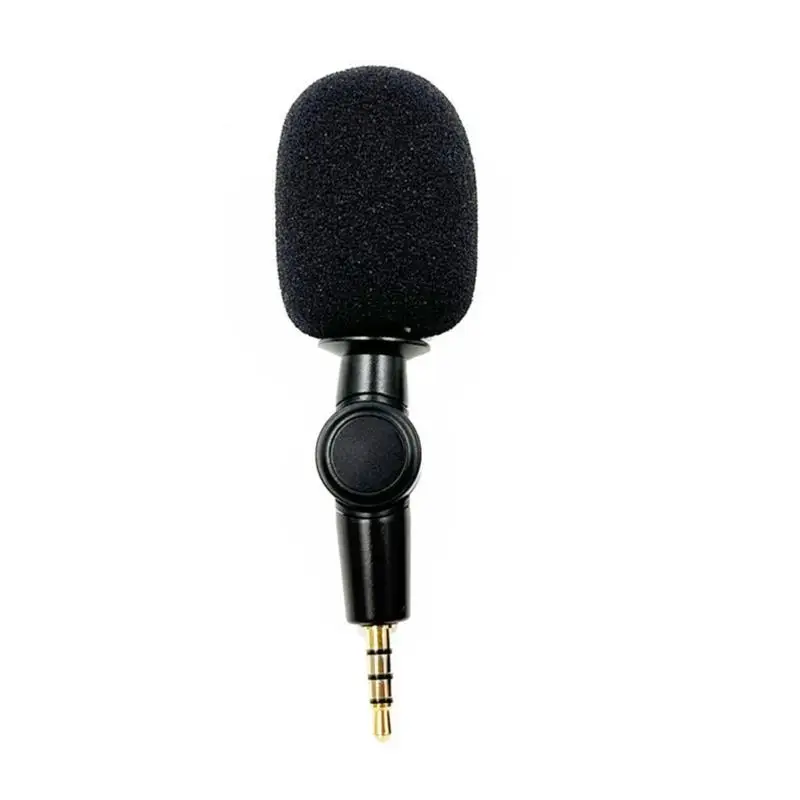 Portable Video Recording Mini Mic Adjustable 3.5mm Plug Bendable Metal Microphone Suitable for Podcasting Live Streaming