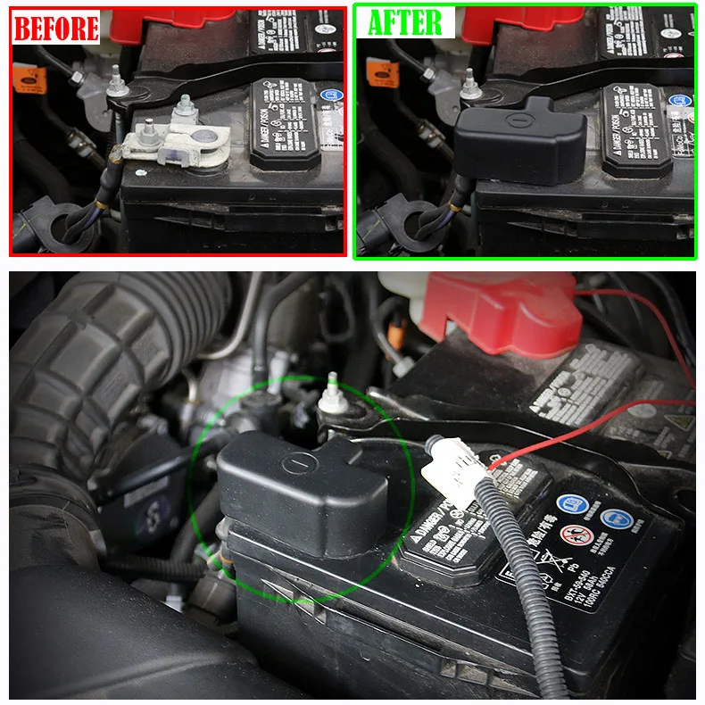 Car Engine Battery Negative Terminal Lid Cover Cap For Ford Explorer 2011 - 2018 Cable Protector 2012 2013 2014 2015 2016 2017