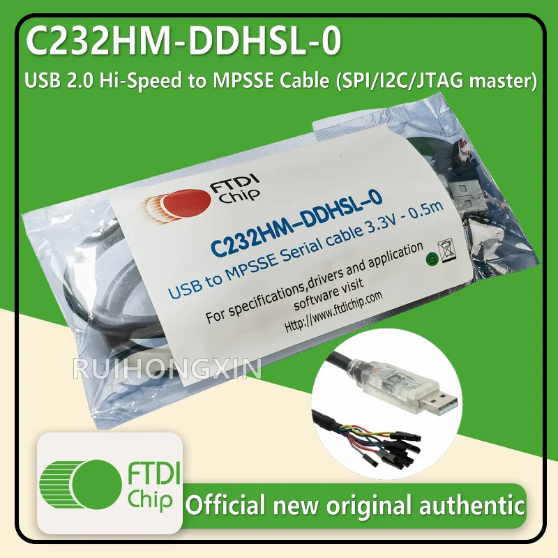 C232HM-DDHSL-0 FTDIchip USB 2.0 Hi-Speed to MPSSE Cable (SPI/I2C/JTAG master) with +3.3V digital level signals