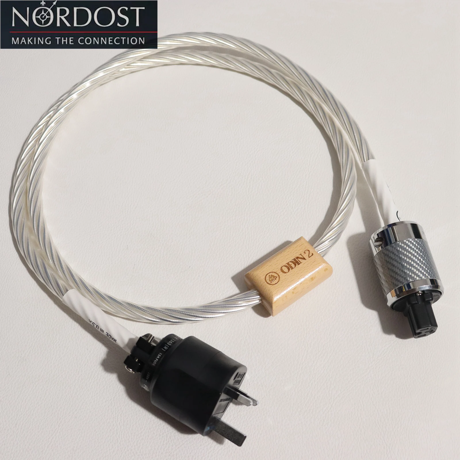 High Qualiry Nordost Odin 2nd Generation Power cable with furutech rhodium plated Uk connector 15A IEC Female connector plug