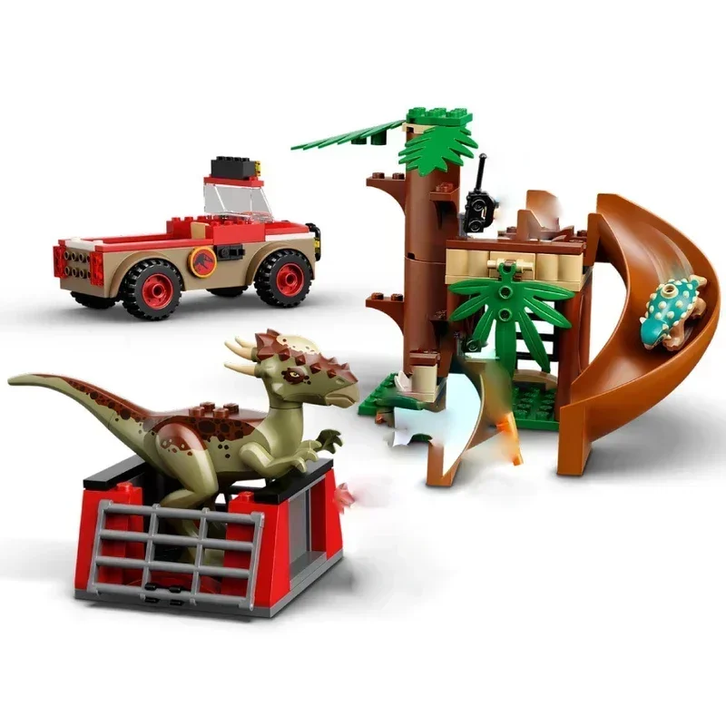 Dinosaurier-Serie Stygimoloch Dinosaurier Escape Baustein-Set, cooles Dinosaurier-Tyrannosaurus-Weltpark-Spielzeugset für Kinder