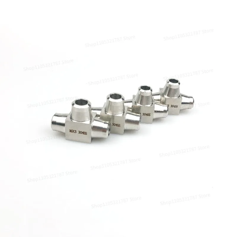 For 304 Stainless Steel Inner Wire Card Sleeve Tee Middle Joint High Pressure Tee