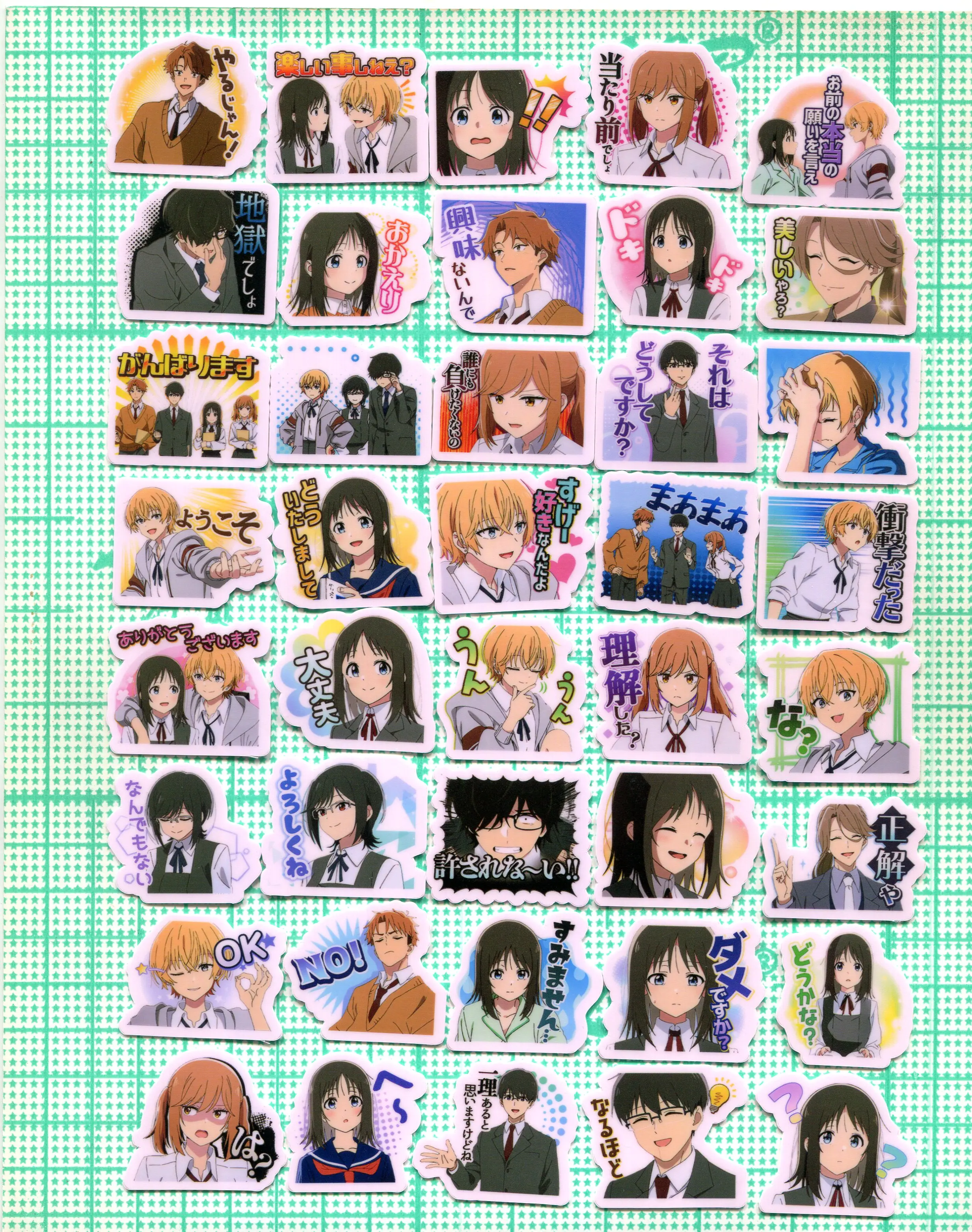 40PCS Hana wa Saku, Shura no Gotoku 3CM DIY STICKER