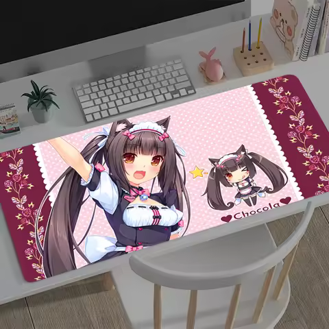 Gaming Mouse Pad N-nekopara Accessories Office Gamer Keyboard Desk Mat Non-Slip Laptop ground mat Large PC carpet Anime Mousepad