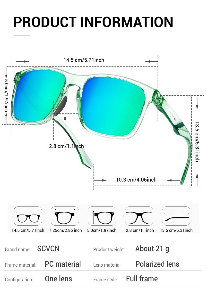 2026 SCVCN Herren-Sonnenbrille 2026 Polarisierte Camping-Damen-Wander-Fahrbrille Sport UV400 Gläser Y2K Brille Luxus-Eyewear – Detail 16