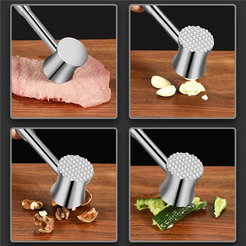 Best-Meat Tenderizer Tool,304 Stainless Steel, Meat Mallet,2 In 1 For Beef, Chicken, Dishwasher Safe Pounder