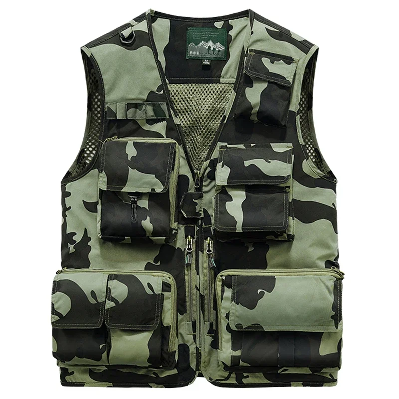 

15 Pockets Men's Outdoor Vests Summer Hot Sale US SWAT Tactical Hiking Fishing Safari Photography Waistcoats 7XL Mesh Cargo Vest