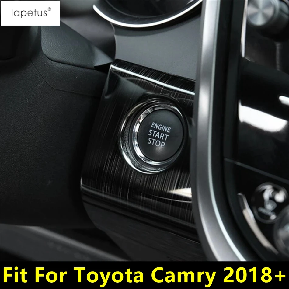 

Start Stop Engine Push Button Key Frame Decoration Cover Trim Stainless Accessories Interior For Toyota Camry XV70 2018 - 2023