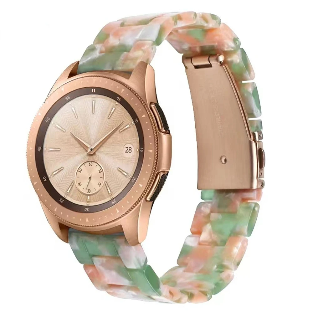 20mm 22mm Resin Watch Band for Samsung Galaxy Watch 3/4/5/Active 2/Gear S3 Bracelet Wristband for Huawei Watch 3/GT2/Amazfit GTR