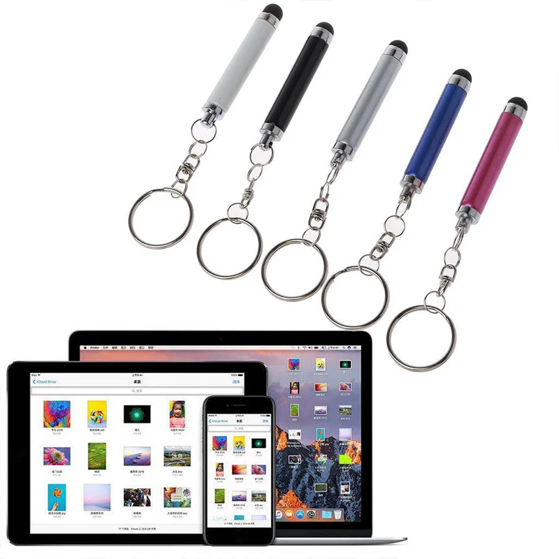 Key Chain Short Capacitance Pen For Phone Touch Screen Accessory  Touch Pen For Cell Phone Universal Stylus Pen For Tablet Pen