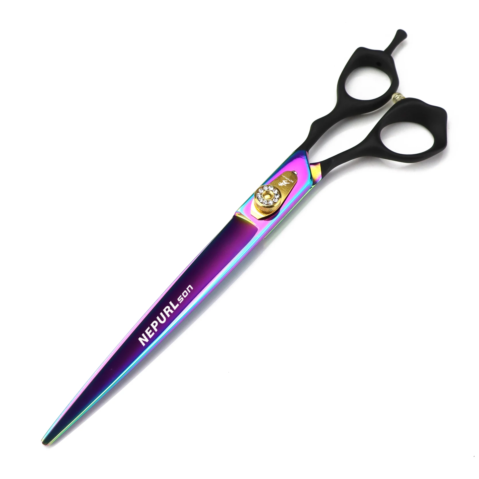 Imagem -02 - Dog Grooming Scissors Profissional Japão 440c Rainbow Straight Shears Pet Thinning Shears Animal Curvo Tesoura Dropshipping