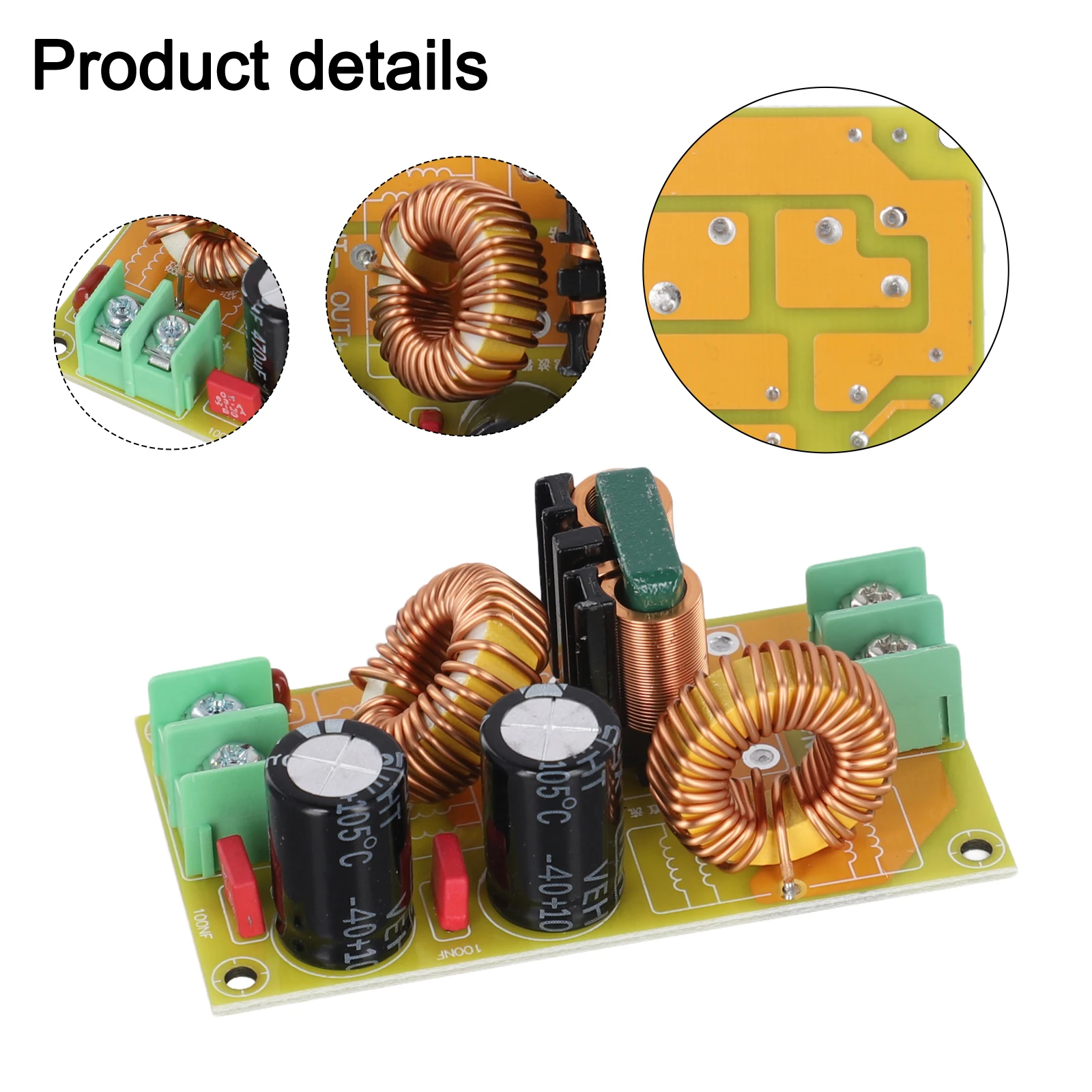 

10A 20A DC50V DC LC фильтр для тестирования фильтра электромагнитных помех электромагнитных помех EMI, аксессуар для измерительного инструмента