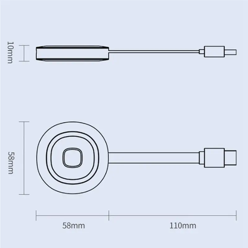 T81C! Dongle HDMI-Compatible 2.4G 5G 4K, Receptor de Pantalla Inalámbrica Miracast Airplay 1080P para Google Chromecast