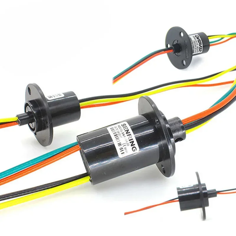 Slip Ring 5A/15A/10A/30A  With 2/3/4/6/8/12 channels Flange OD 12.5MM/ 15.5MM/22MM/ 30MM Rotating Electrical RotaryJoint