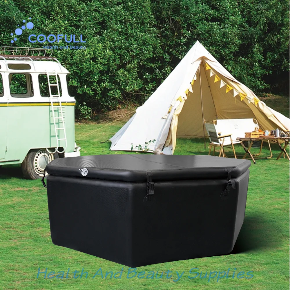 Coofull Popular Design Polygon Ice Bath Plunge Bathtub Inflatable Drop Stitch Pvc Spa Hot Tub