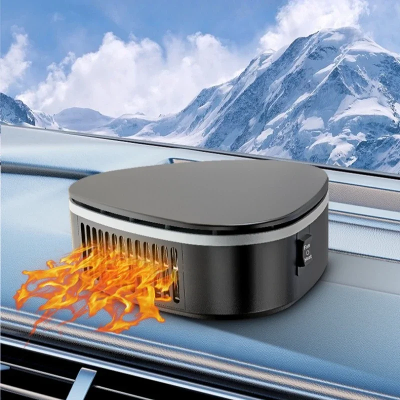 Electric Air Heater Fan 12V Car Heater Portable Demister Defroster Heating Fan120W Dryer Windshield Defogging Accessroies