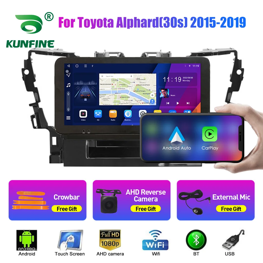 

10.33 Inch Car Radio For Toyota Alphard(30s)2015 2Din Android Octa Core Car Stereo DVD GPS Navigation Player QLED Screen Carplay